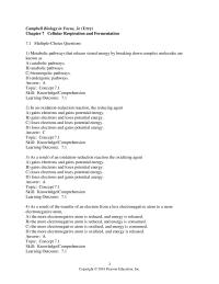 Biology & Life Sciences Chapter 7 Metabolic pathways that release stored energy by&nbsp;