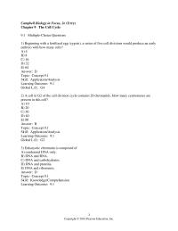 Biology & Life Sciences Chapter 9 A cell in G2 of the cell division cycle contains