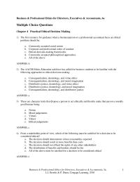 Accounting Chapter 4 The Following Three Standards Make The Moral
