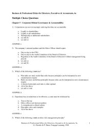Accounting Chapter 5 Professional Ethics For Directors Executives Amp Accountants