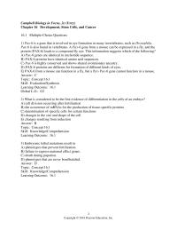 Biology & Life Sciences Chapter 16 Therapeutic Cloning Supplies Cells That May Treat