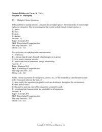 Biology & Life Sciences Chapter 20 Linnaeus also grouped species into a hierarchy of