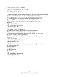 Biology & Life Sciences Chapter 34 Gas exchange in the aquatic salamander known