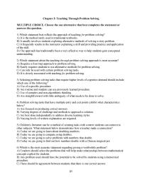 Mathematics Chapter 3 Drill Skills Has Place Helping Students Improve