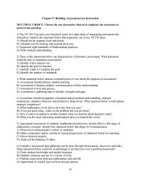 Mathematics Chapter 5 Systematic Plan For Gathering Student Learning 11