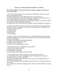 Mathematics Chapter 6 Emphasize Practice And Summary Provide Clarity Make