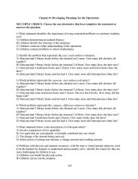 Mathematics Chapter 8 Mastering Subtraction Facts Mastering Symbolic Representations