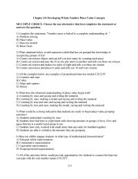 Mathematics Chapter 10 Except Writing Numbers Greater Than 100 Reading