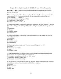 Mathematics Chapter 12 Developing Strategies For Multiplication And