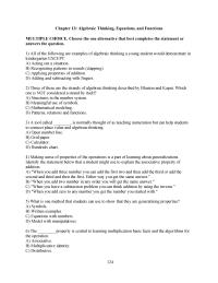 Mathematics Chapter 13 Because Their Early Experiences Many Students Tend