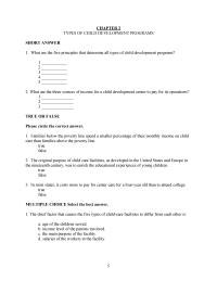 Administration Chapter 2 Which The Following Likely Typical Childcare Facility