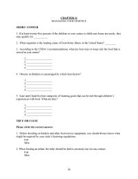 Administration Chapter 11 Managing Food Service Short Answer Least