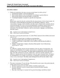 Nursing Chapter 5 the nurse can assess mental status by which activity