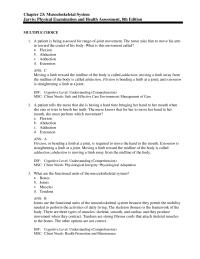 Nursing Chapter 23 A patient is being assessed for range-of-joint