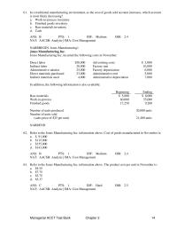 Management Chapter 2 Johnson Manufacturing has the following selected&nbsp;