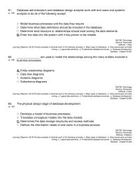 Management Chapter 5 Database Administrators And Database Design Analysts