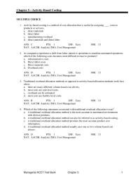 Management Chapter 5 As companies experience a shift from labor-intensive