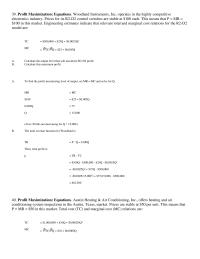 Economics Chapter 2 Profit Maximization Equations Woodland Instruments Inc