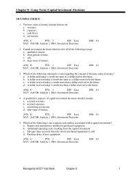 Management Chapter 8 NPV calculations generally require which of the&nbsp;
