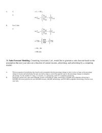 Economics Chapter 6 would like to generate a sales forecast based&nbsp;