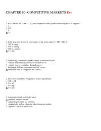 Economics Chapter 10 above-normal profits in a perfectly competitive market&nbsp;