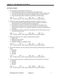 Management Chapter 13 Cash received from the issuance of capital