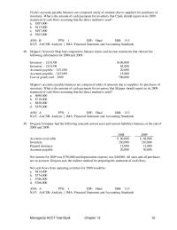 Management Chapter 13 The Direct Method Reports Major Classes Gross