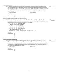 Mathematics Chapter 1 Answers Will Vary Possible Answer The Population
