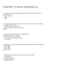 Economics Chapter 17 Holding All Else Equal The Profitability Index