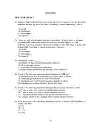 Special Education Chapter 1 According Current Research Which The Following Not