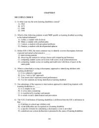 Special Education Chapter 5 What Percentage School aged Students With Disabilities Have