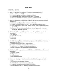 Special Education Chapter 6 Mr Shaffer High School History Teacher Very