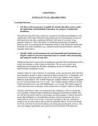 Special Education Chapter 4 Homework Adaptive Behavior Scale school The Aaidd Diagnostic Adaptive