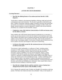 Special Education Chapter 7 Homework Asd Recent Years The Increase Likely Attributable