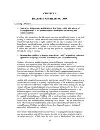 Special Education Chapter 9 Homework English Language Skills Students With Hearing Loss