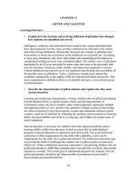 Special Education Chapter 13 Homework Gifted And Talented Learning Outcomes Explain