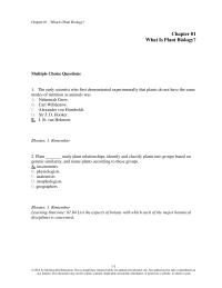 Biology & Life Sciences Chapter 1 The Early Scientist Who First Demonstrated Experimentally