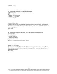 Biology & Life Sciences Chapter 7 Which The Following Not Specialized Leaf