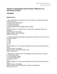 Media Studies Chapter 6 When reporters focus on the return to normal