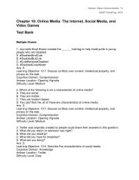 Media Studies Chapter 10 Which of the following is the address for where web