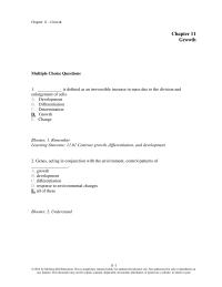 Biology & Life Sciences Chapter 11 Defined Irreversible Increase Mass Due The