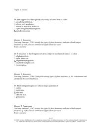 Biology & Life Sciences Chapter 11 The Suppression The Growth Axillary Lateral