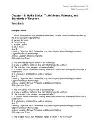Media Studies Chapter 14 Justice is possible when decisions are made