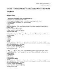 Media Studies Chapter 15 Which of the following is the big change that has taken