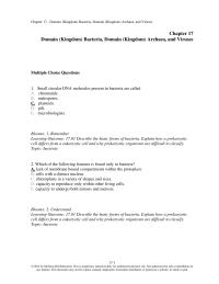 Biology & Life Sciences Chapter 17 Small Circular DNA Molecules Present Bacteria Are