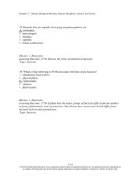 Biology & Life Sciences Chapter 17 Bacteria That Are Capable Carrying Photosynthesis