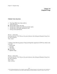 Biology & Life Sciences Chapter 19 Which The Following Groups Fungi And Fungi like