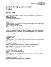 Communications Chapter 06 Being Able Accept Failure Key Aspect A