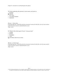 Biology & Life Sciences Chapter 20 Food conducting Cells Present Some Mosses Are