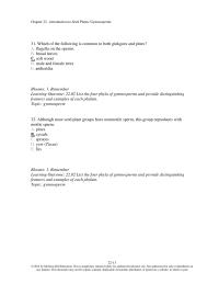 Biology & Life Sciences Chapter 22 Which The Following Common Both Ginkgoes